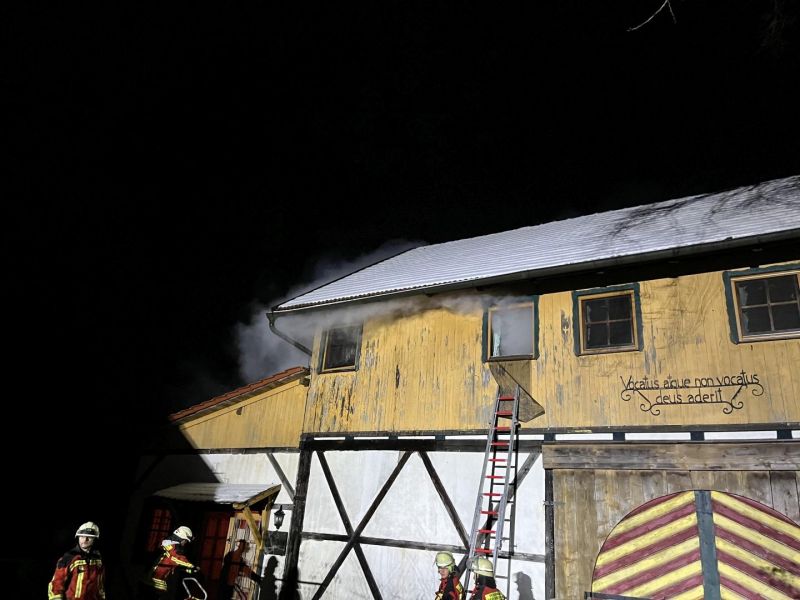 Einsatzfoto Zimmerbrand in einem Seminar- Unterkunftsgebäude